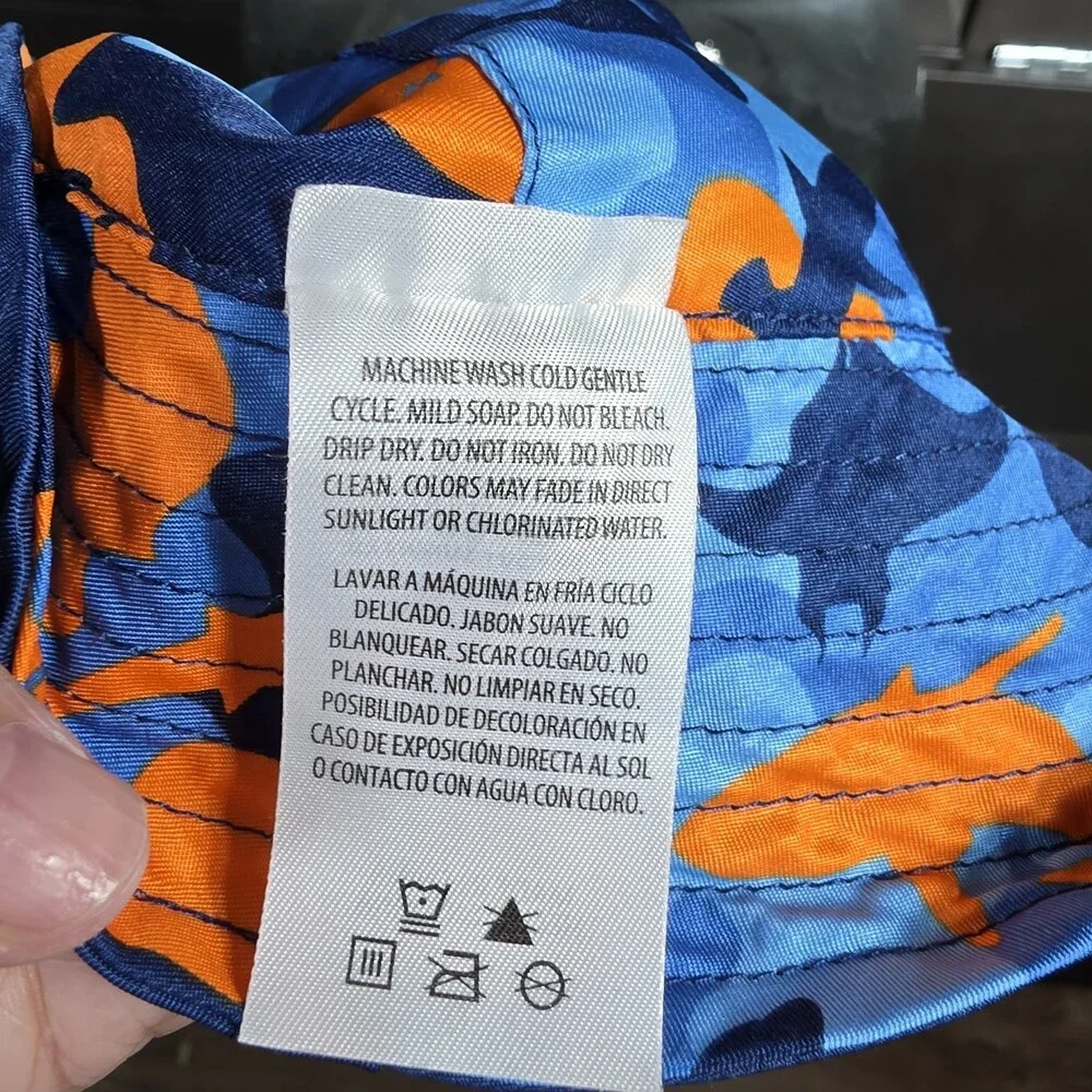 UV Skins Youth Reversible Bucket Hat Blue/orange UPF 50